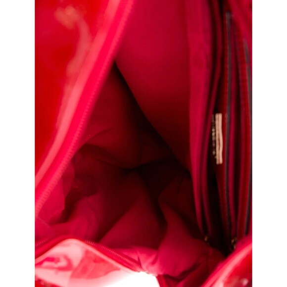 DUNE LONDON ANIMAL PRINT BLACK/RED LEATHER PONY HAIR TRIM FLAT HANDLE LARGE BAG - Picture 13 of 14